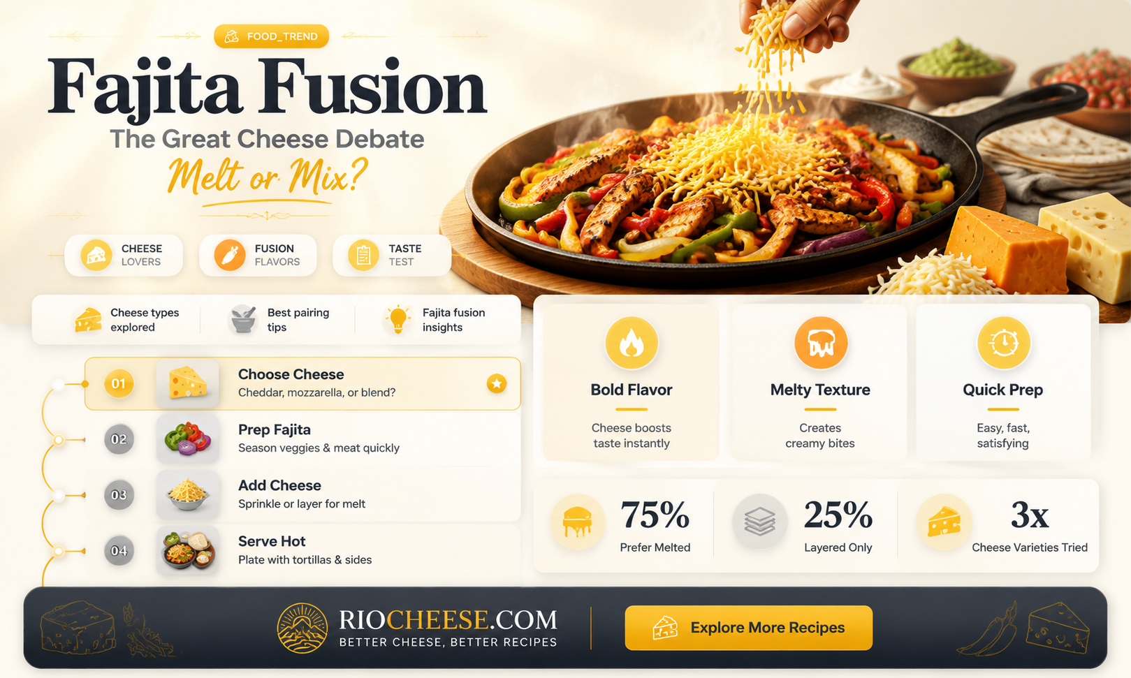 do you put cheese on fajitas
