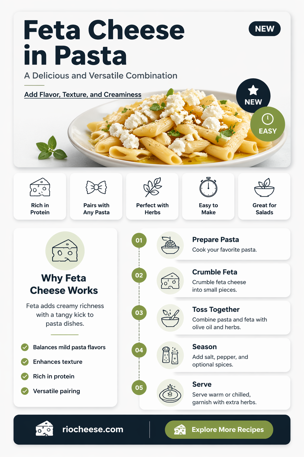 can you use feta cheese in pasta