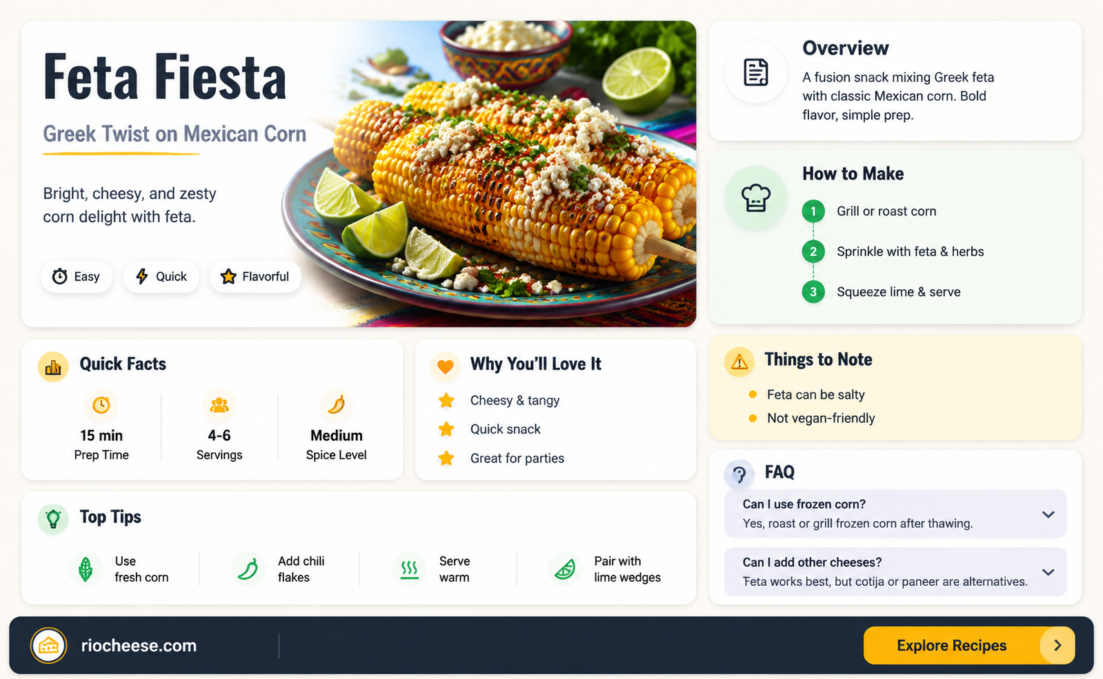 can you use feta cheese on mexican corn