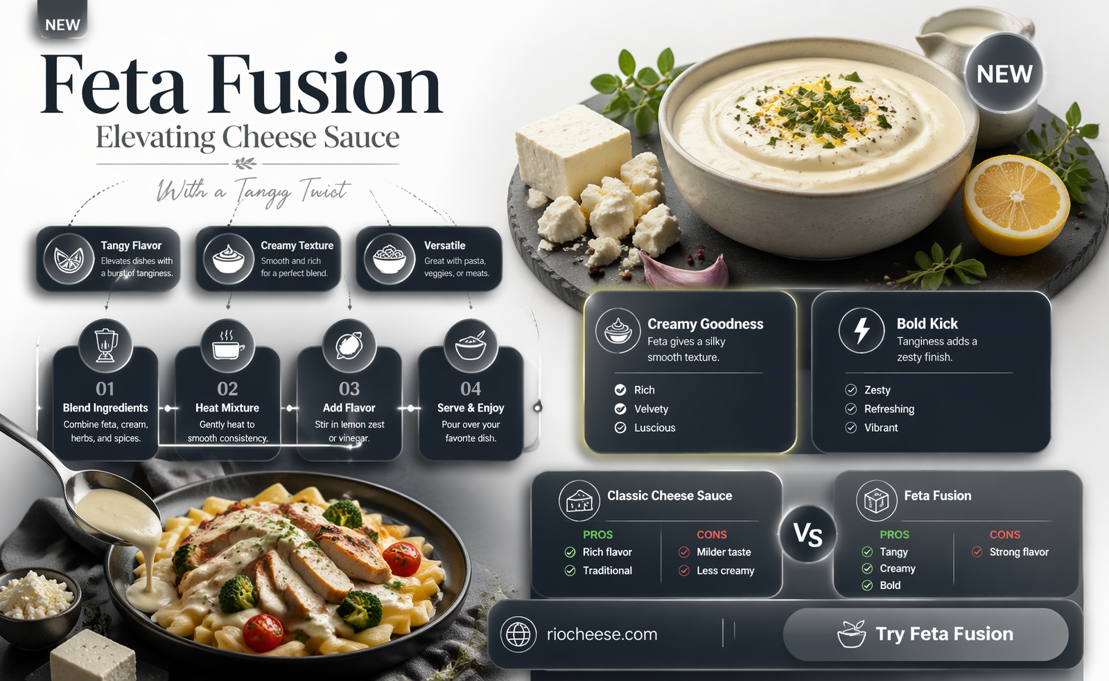 can you use feta cheese in cheese sauce