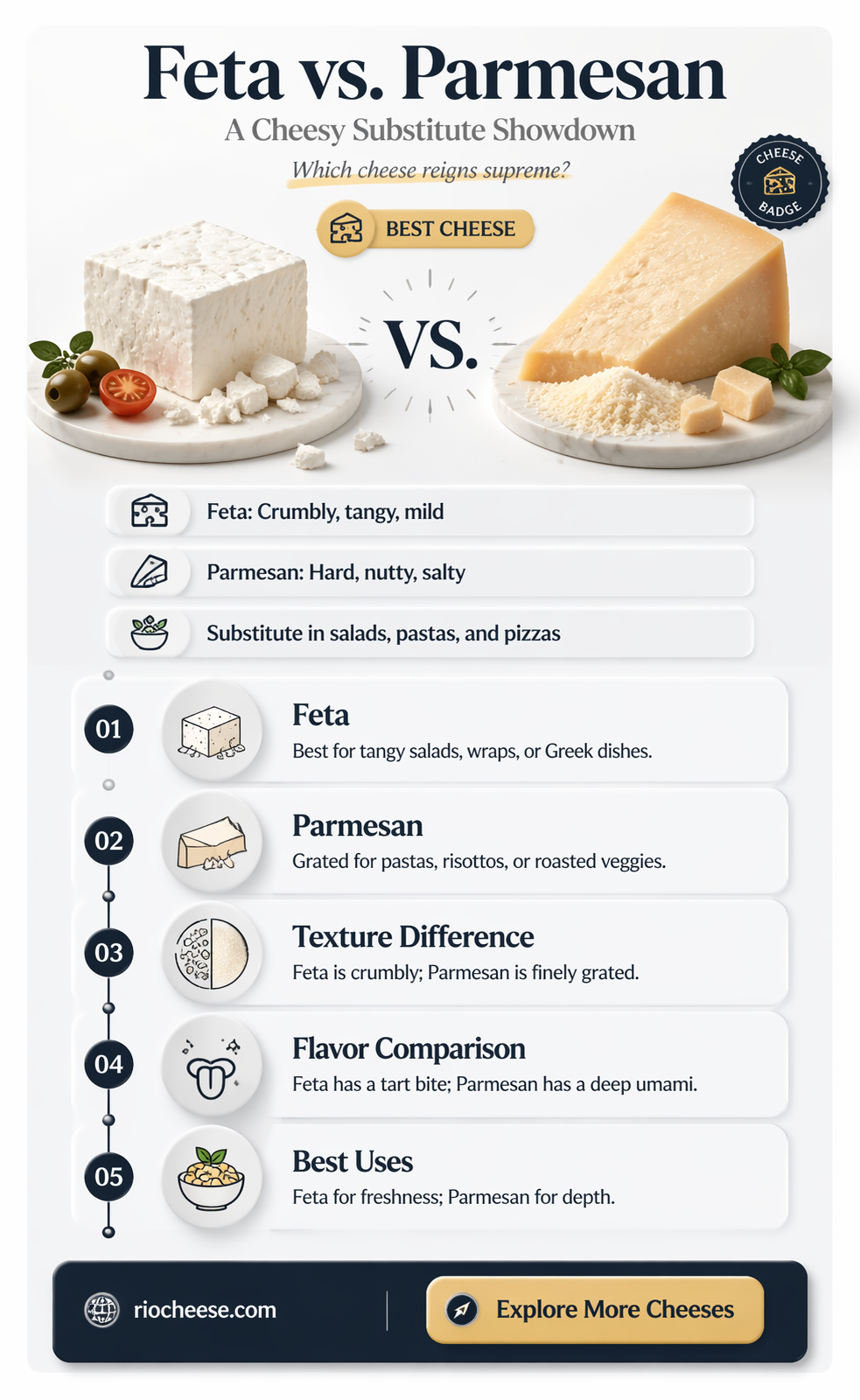 can you use feta cheese instead of parmesan