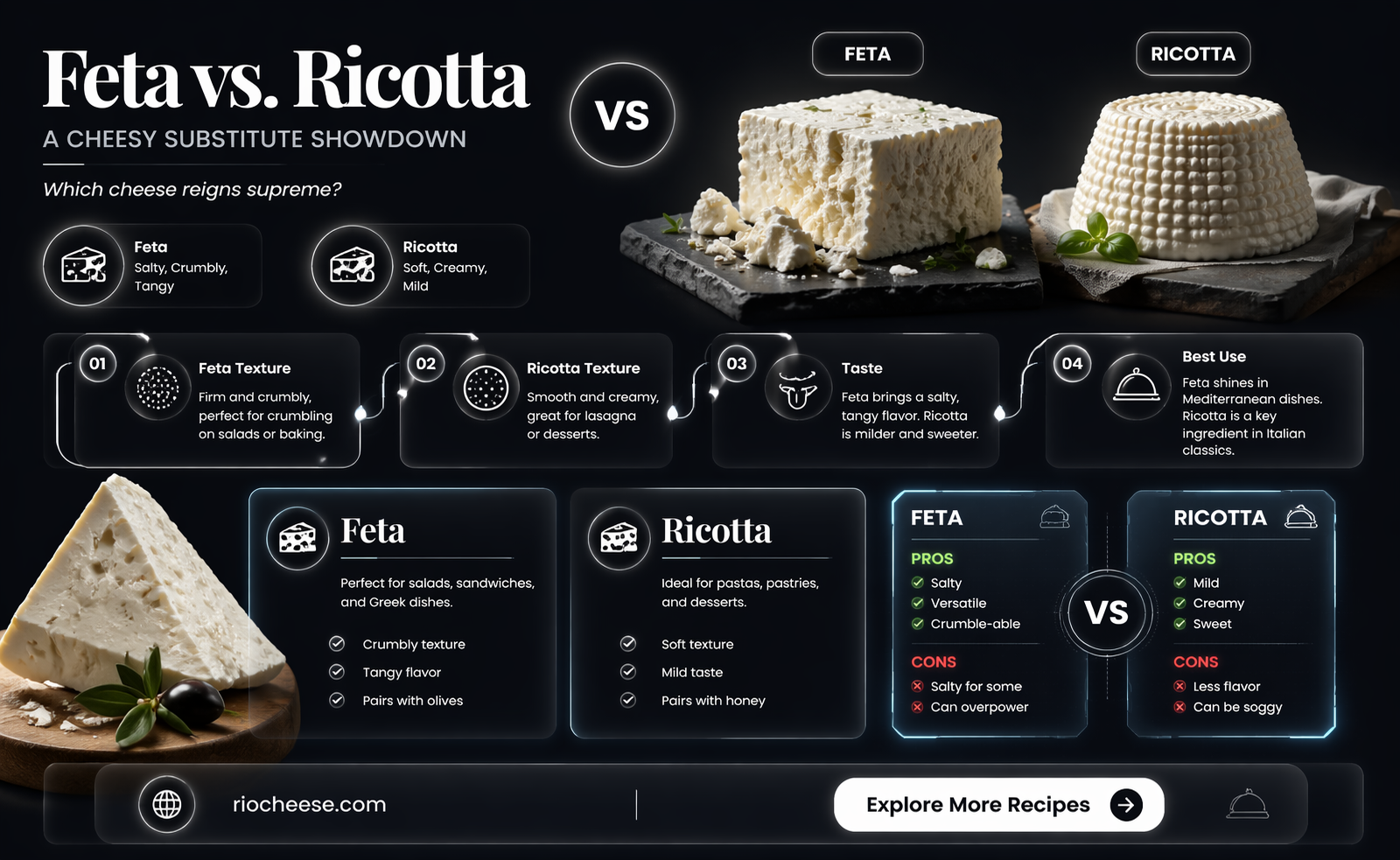 can you use feta cheese in place of ricotta
