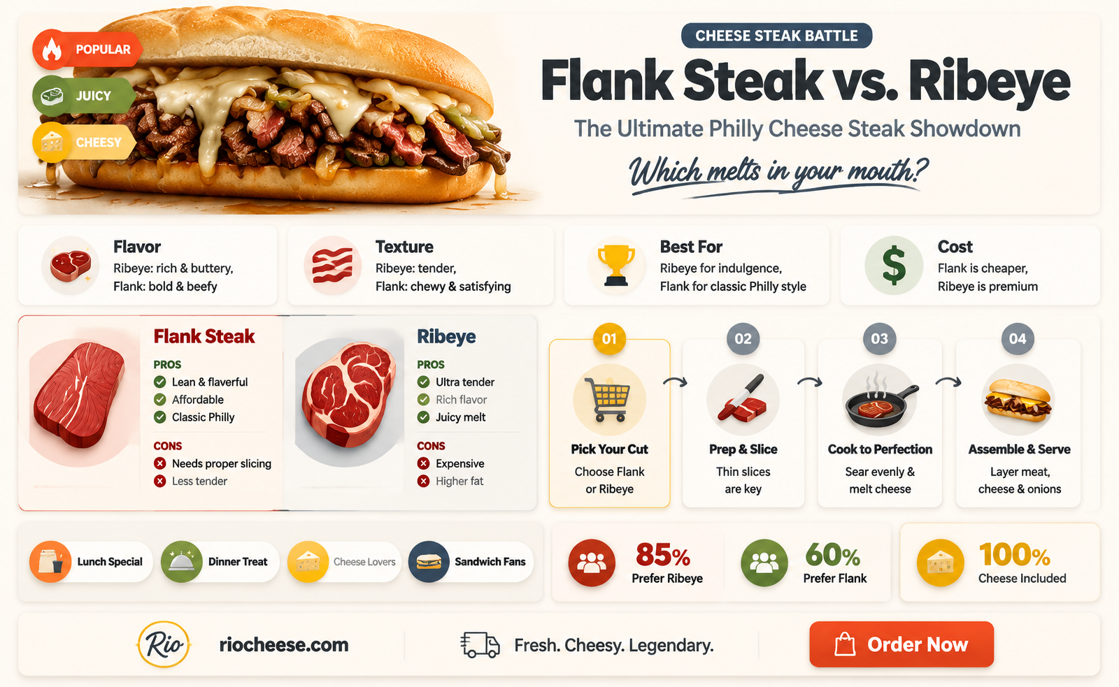 can you use flank steak for philly cheese steak