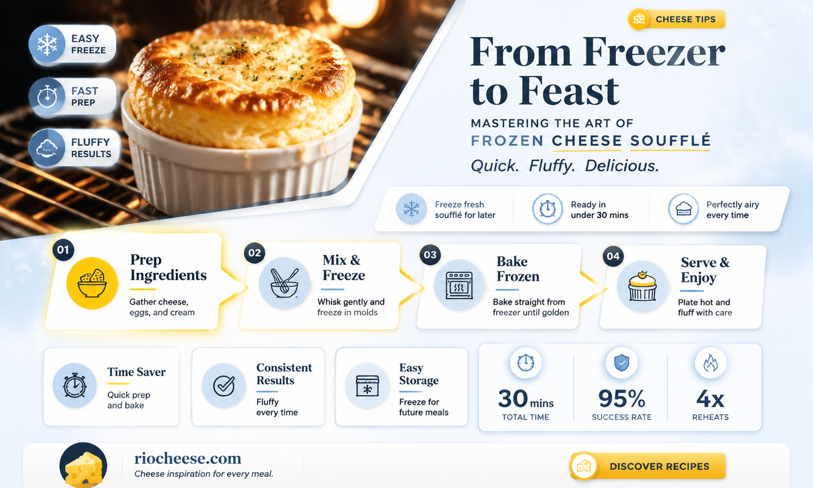 how to cook frozen cheese souffle