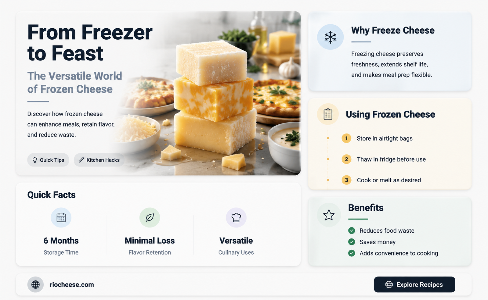 can you use frozen cheese