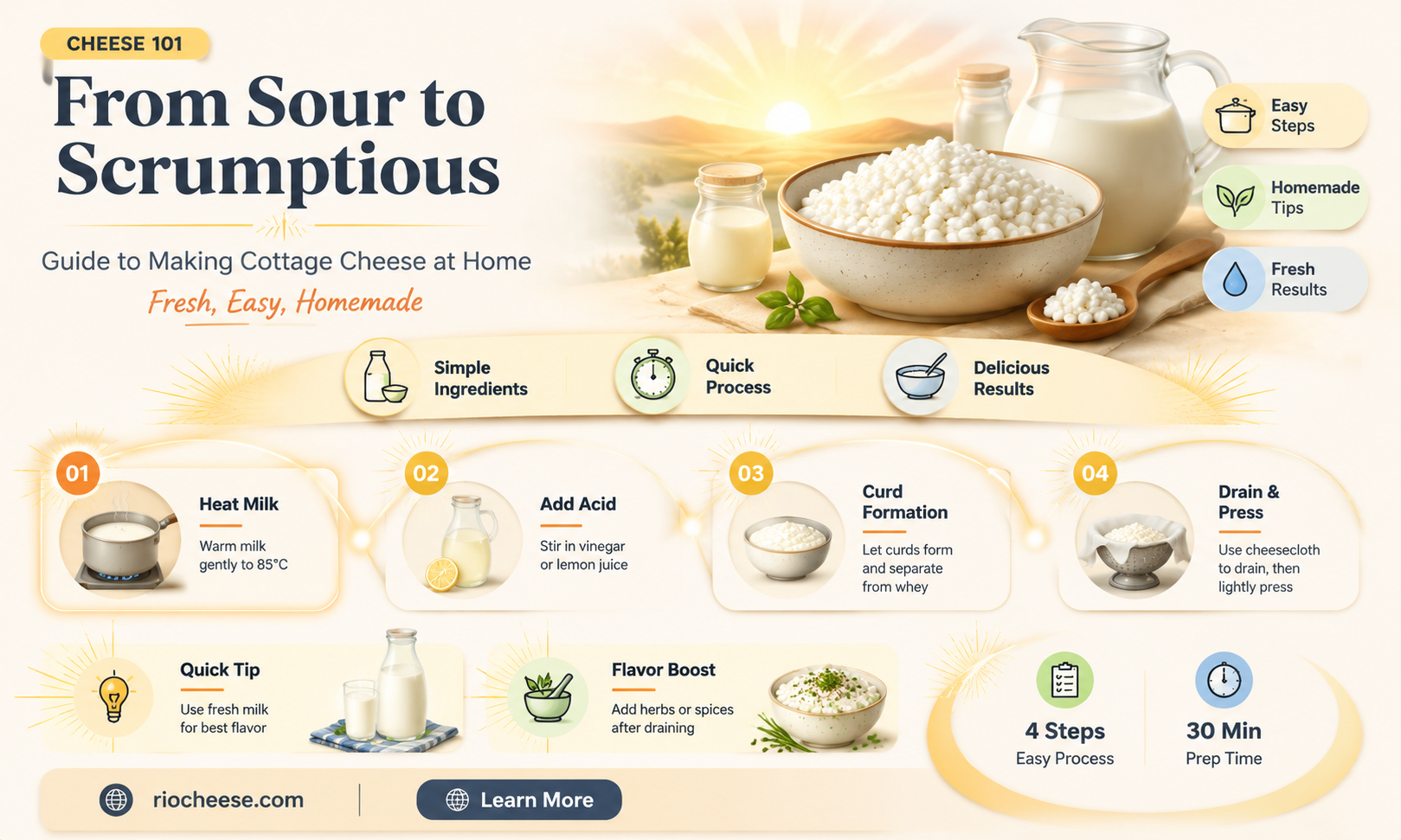 how to make cottage cheese from spoiled milk