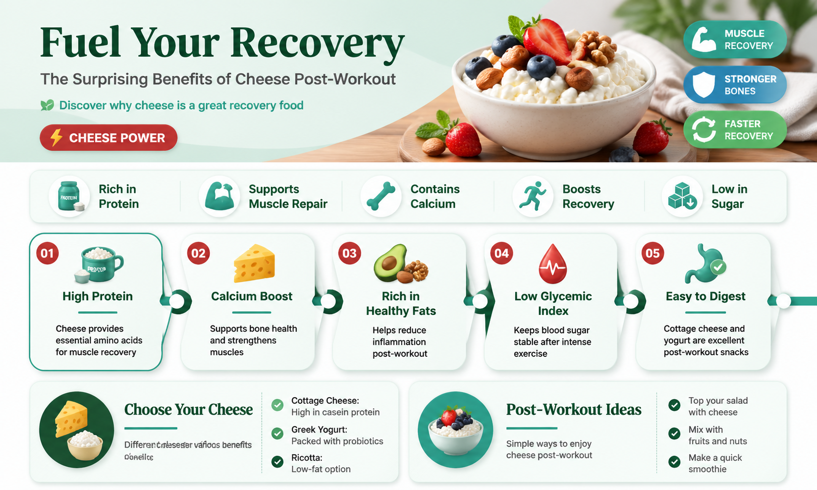 is cheese good for after a workout