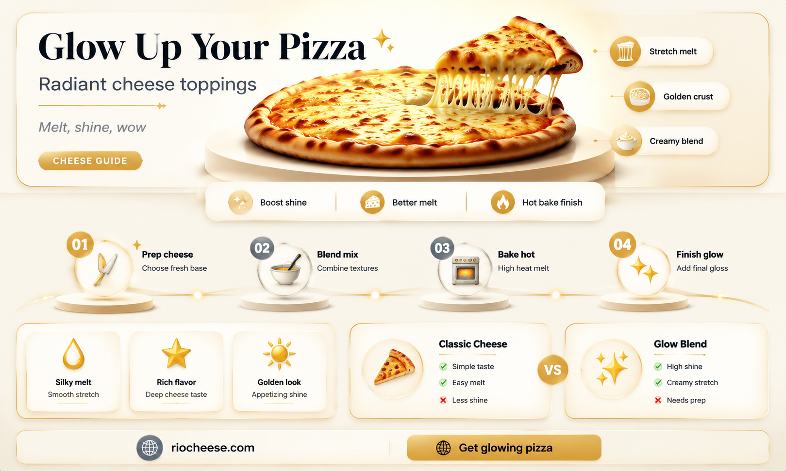 how to get radiant cheese toppings