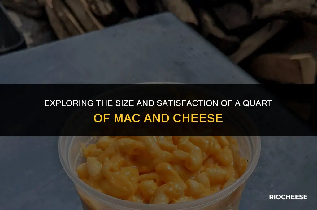 how big is a quart of mac and cheese