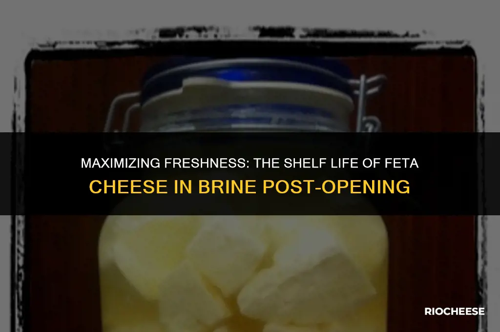 how long does feta cheese in brine last after opening