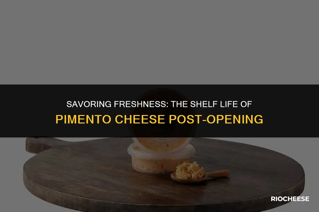 how long does pimento cheese last after opening