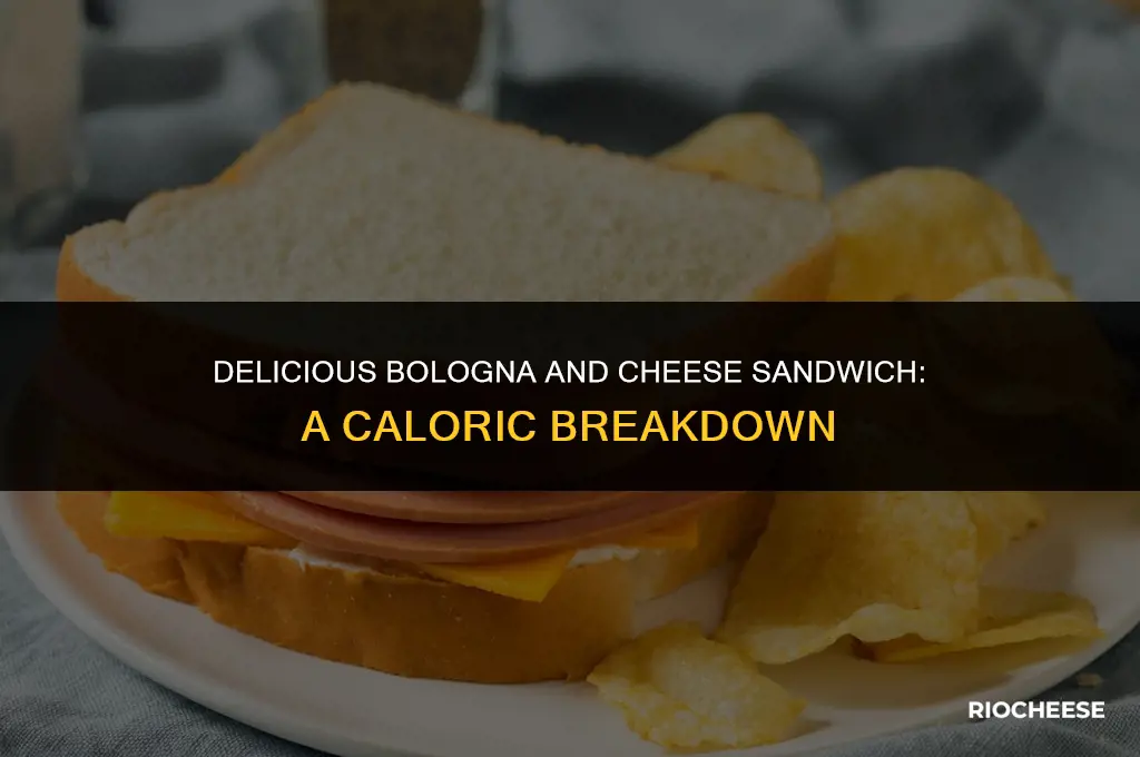 how many calories are in a bologna and cheese sandwich