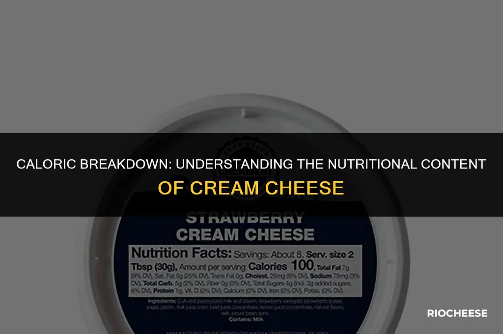 how many calories in 8 oz cream cheese
