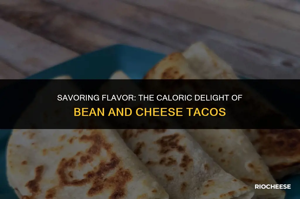 how many calories in a bean and cheese taco