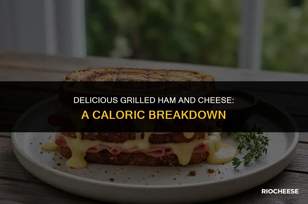 how many calories in a grilled ham and cheese sandwich