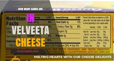 Unveiling the Carb Content in Velveeta Cheese: A Nutritional Insight