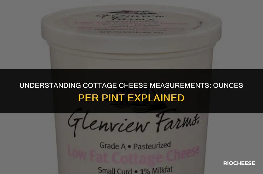 how many ounces in a pint of cottage cheese