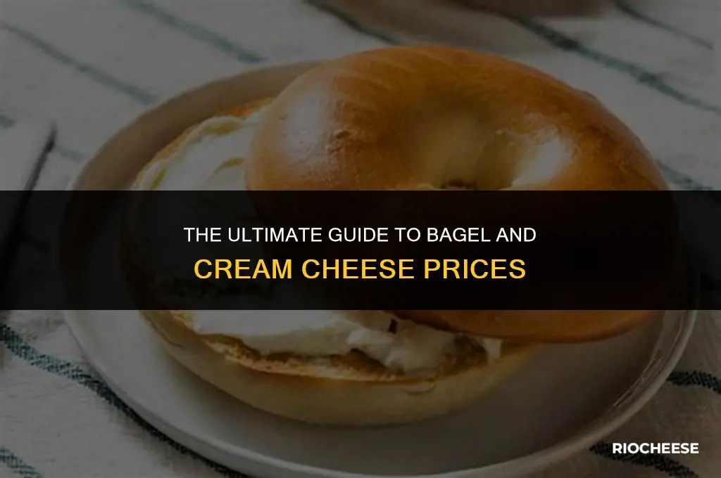 how much is a bagel with cream cheese