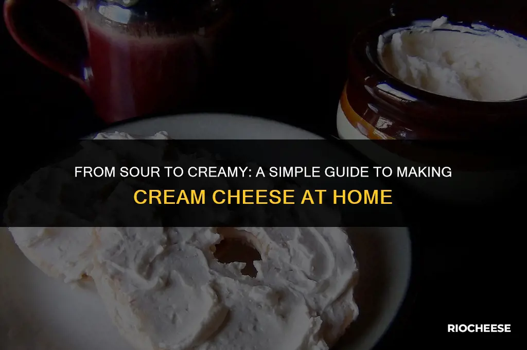 how to make cream cheese from sour cream