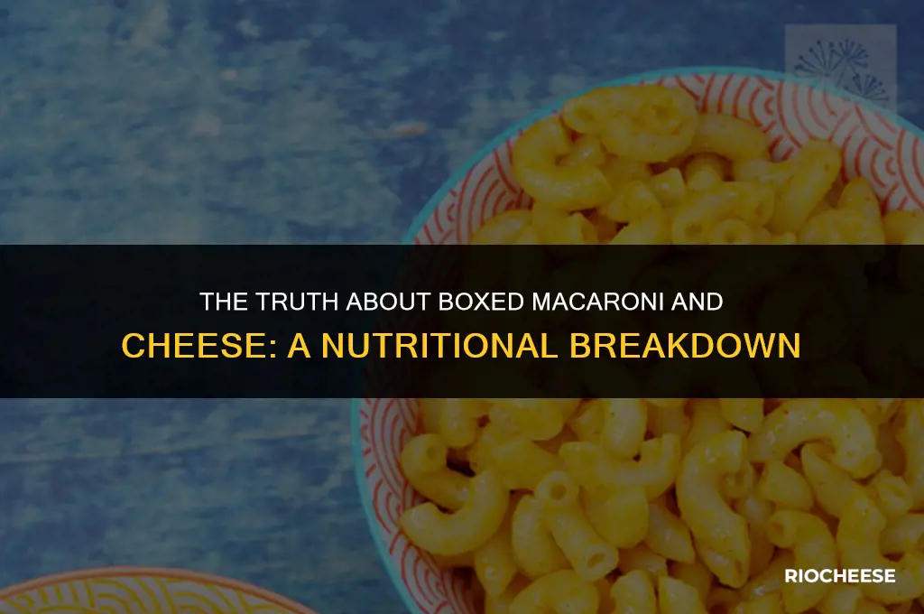 is boxed macaroni and cheese bad for you