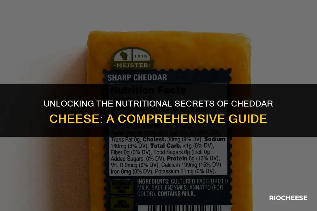 is cheddar cheese nutrition