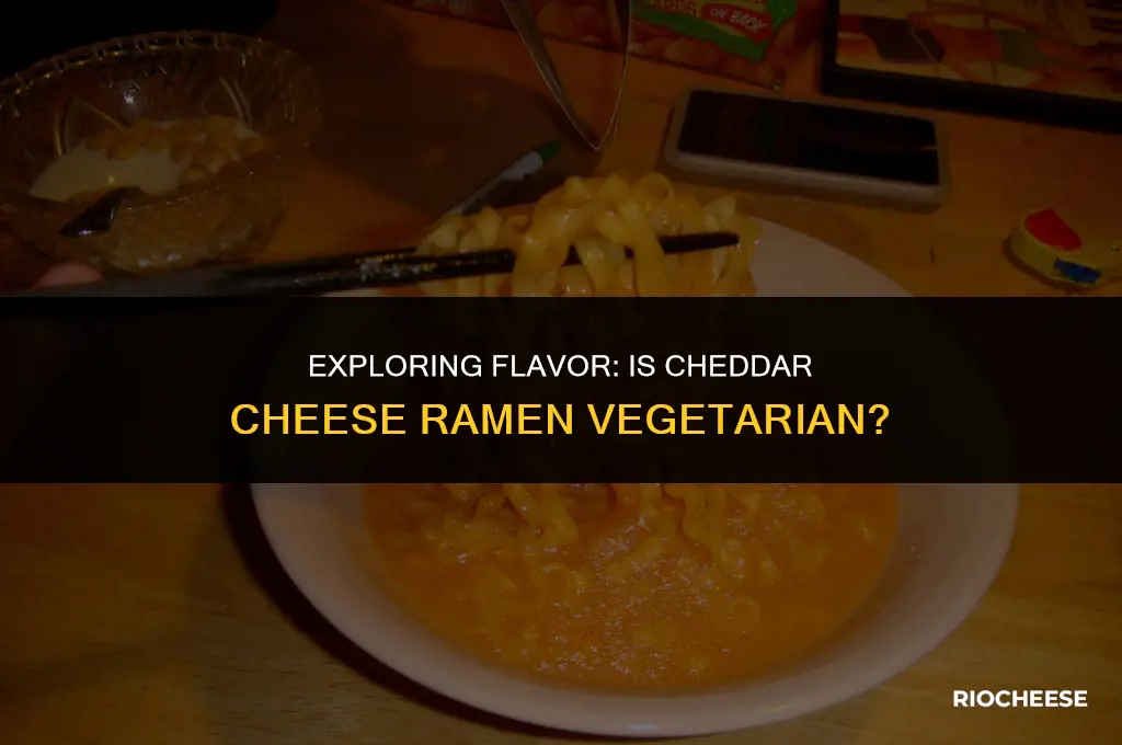 is cheddar cheese ramen vegetarian