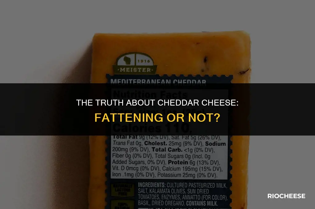 is cheddar cheese really fattening