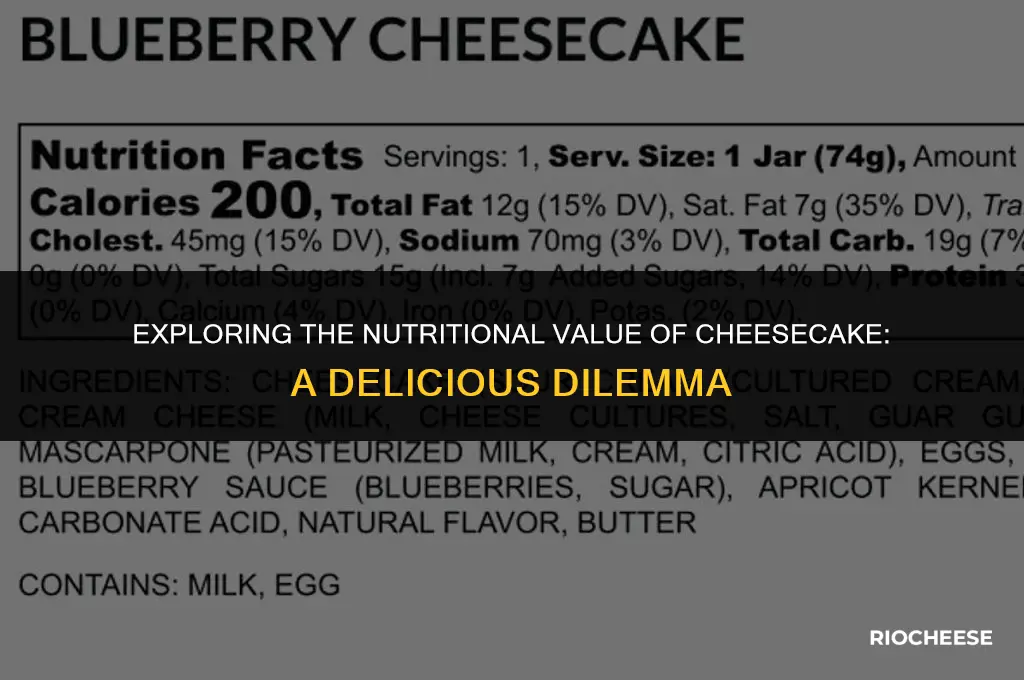 is cheese cake healthy