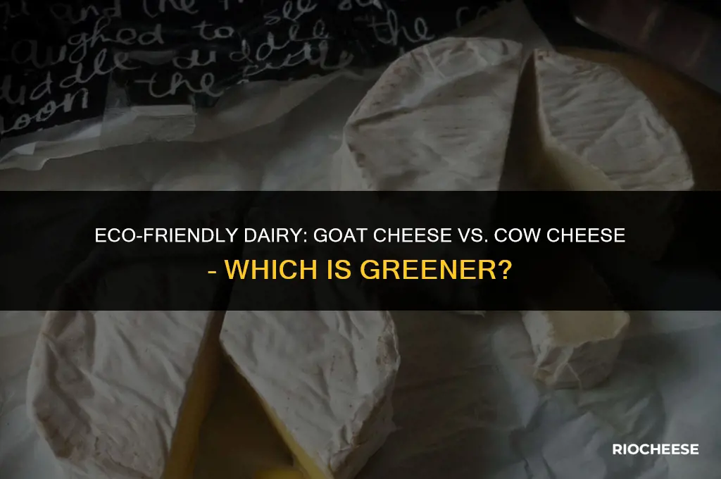 is goat cheese better for the environment than cow cheese