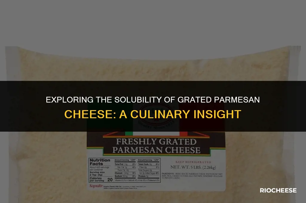 is grated parmesan cheese a low soluble food