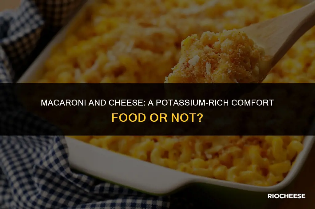 is macaroni and cheese high in potassium