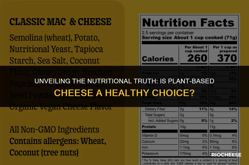 is plant based cheese healthy