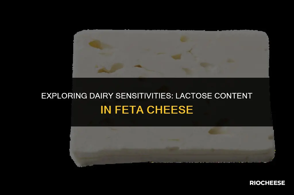 is there lactose in feta cheese