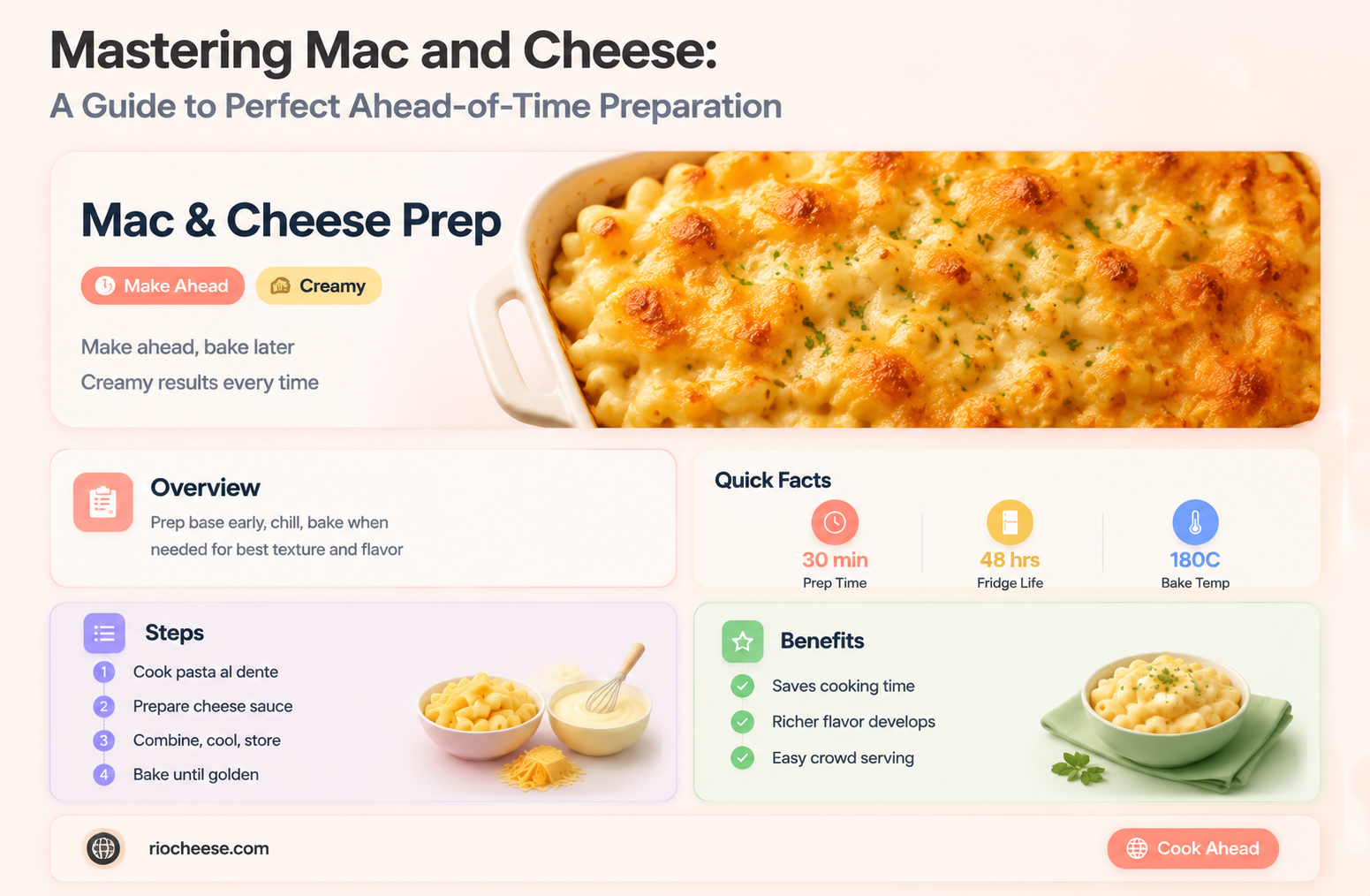 how to prepare macaroni and cheese ahead of time