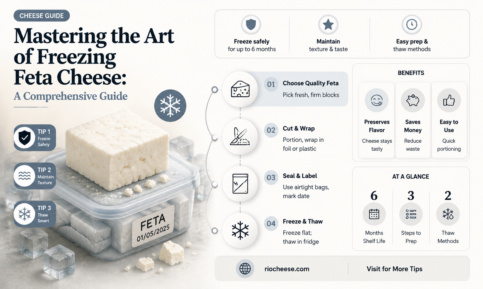 how to freeze feta cheese