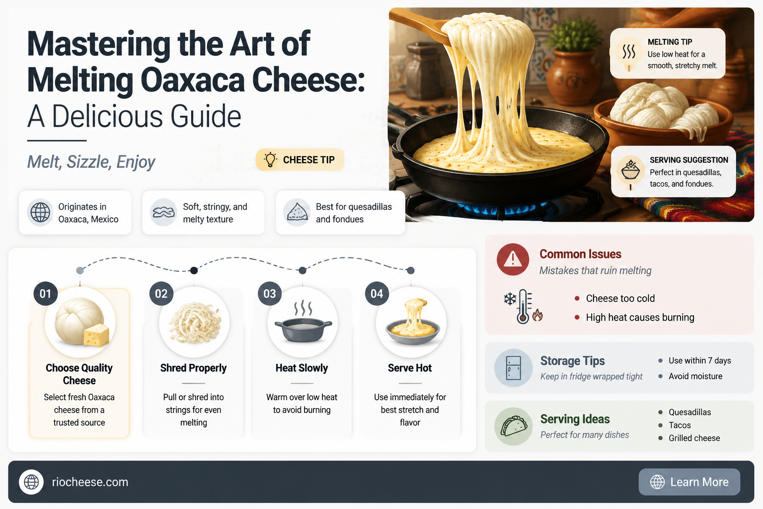 how to melt oaxaca cheese