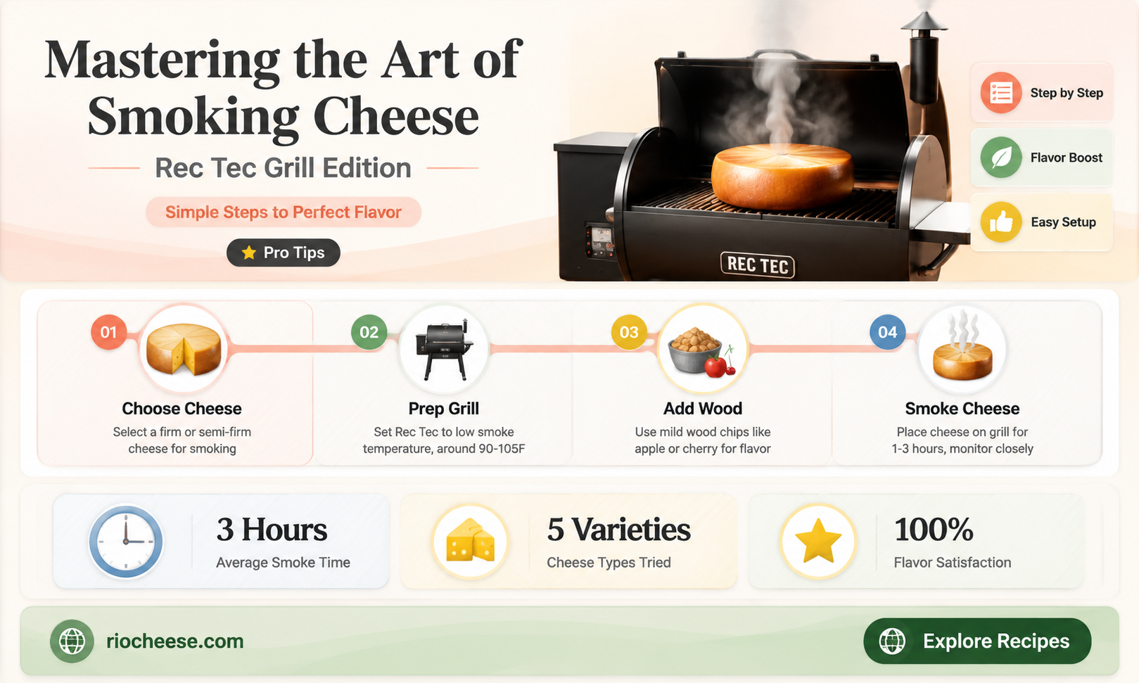 how to smoke cheese in a rec tec grill