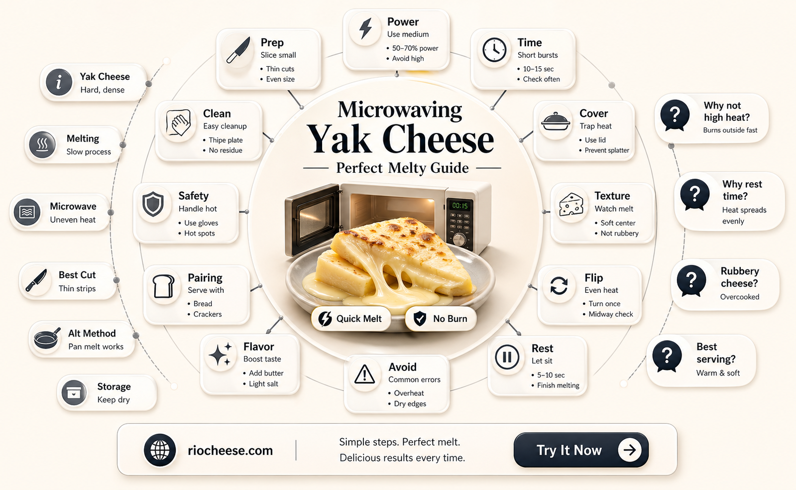 how long to microwave yak cheese