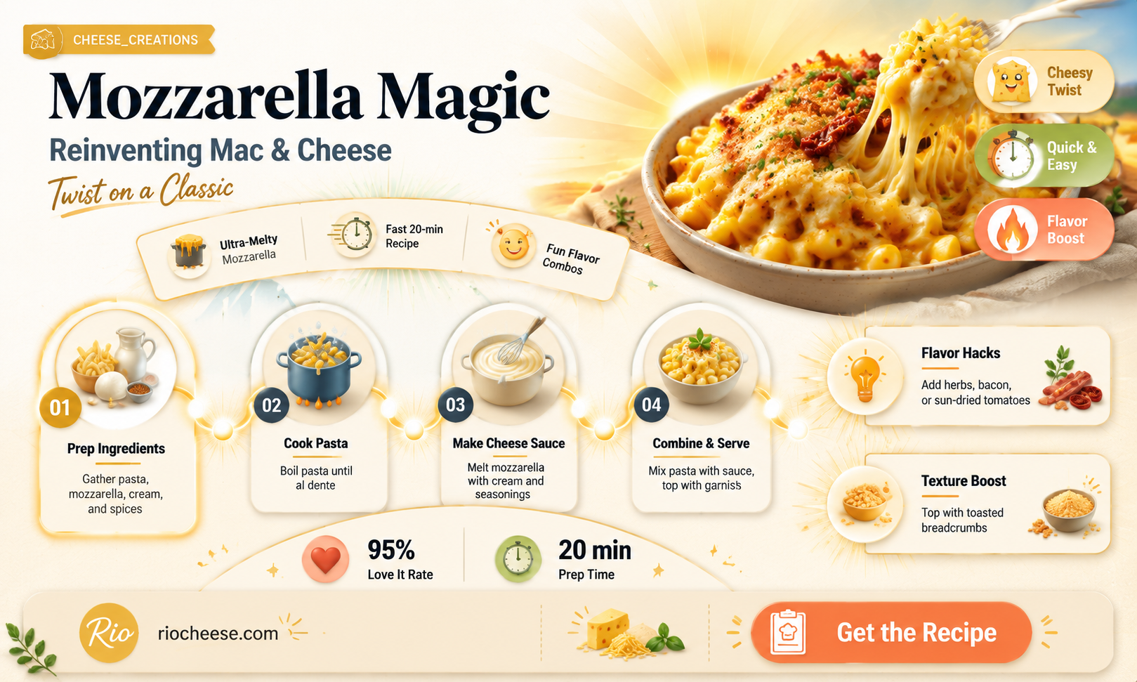 can you use mozzarella cheese for macaroni and cheese