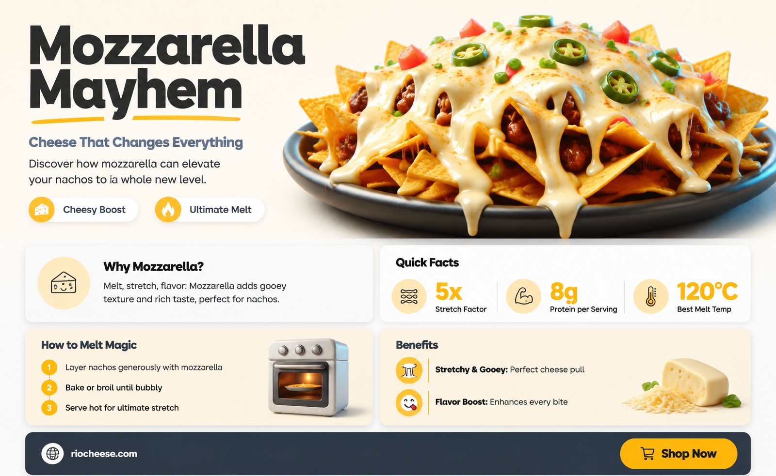can you use mozzarella cheese for nachos