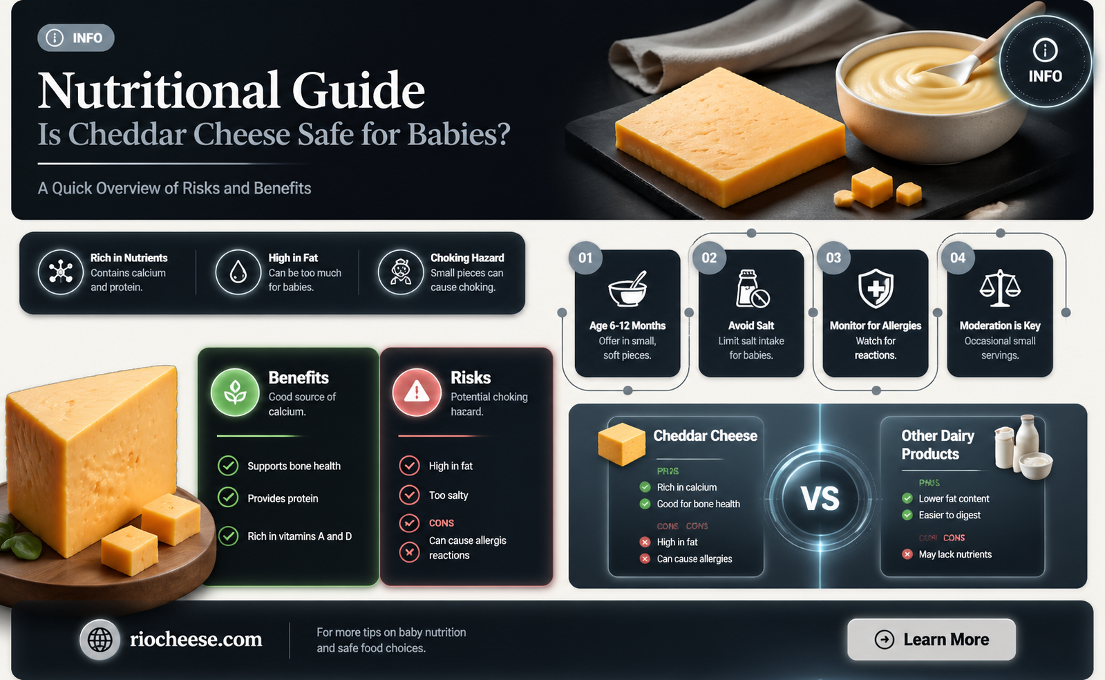 is cheddar cheese ok for baby
