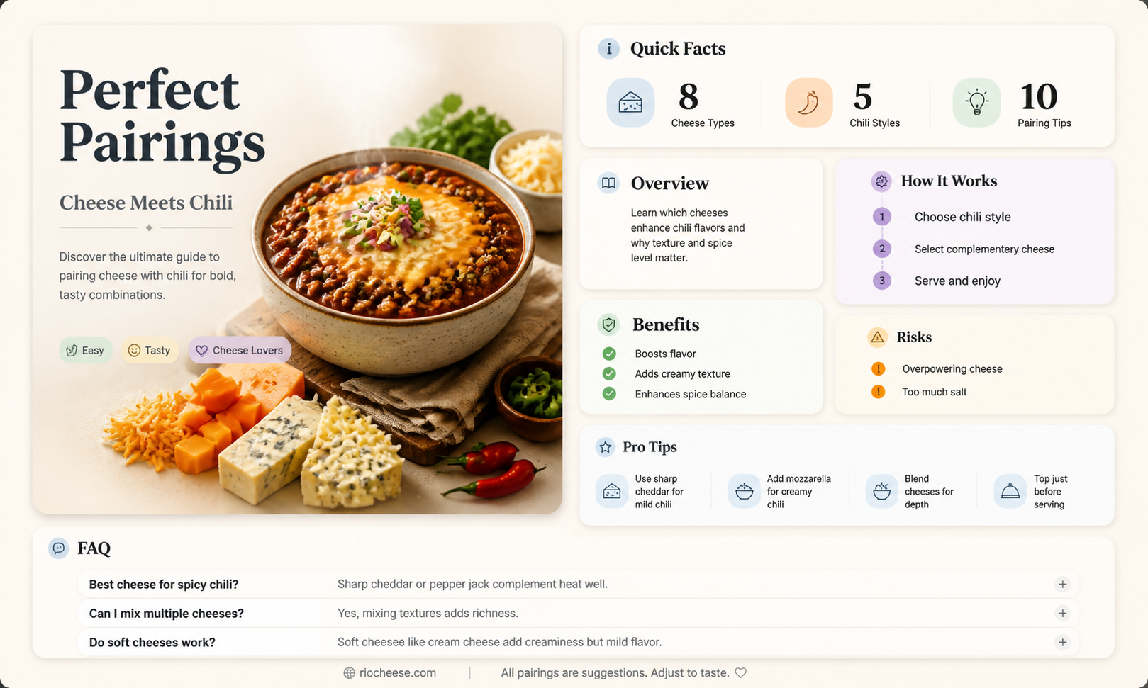 what kind of cheese goes on chili