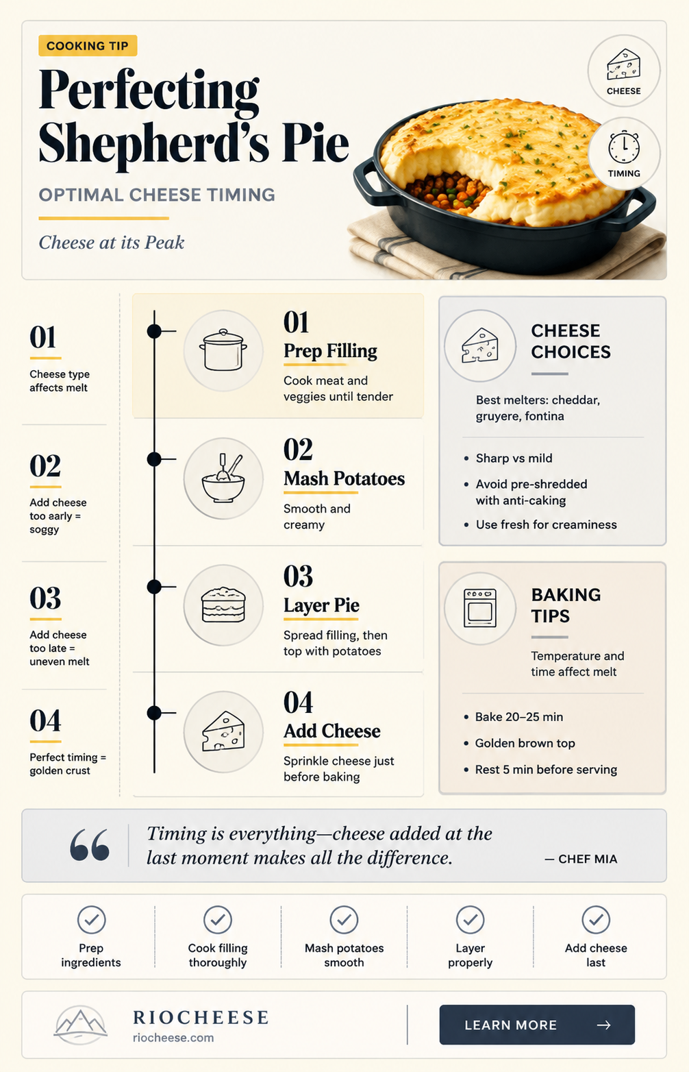 when to put cheese on shepherd
