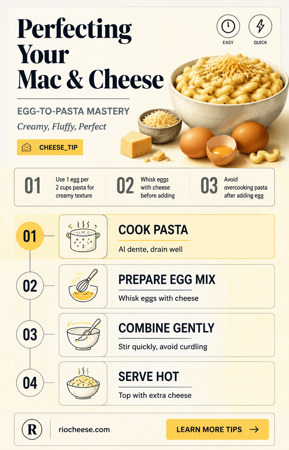 how many eggs to put in macaroni and cheese
