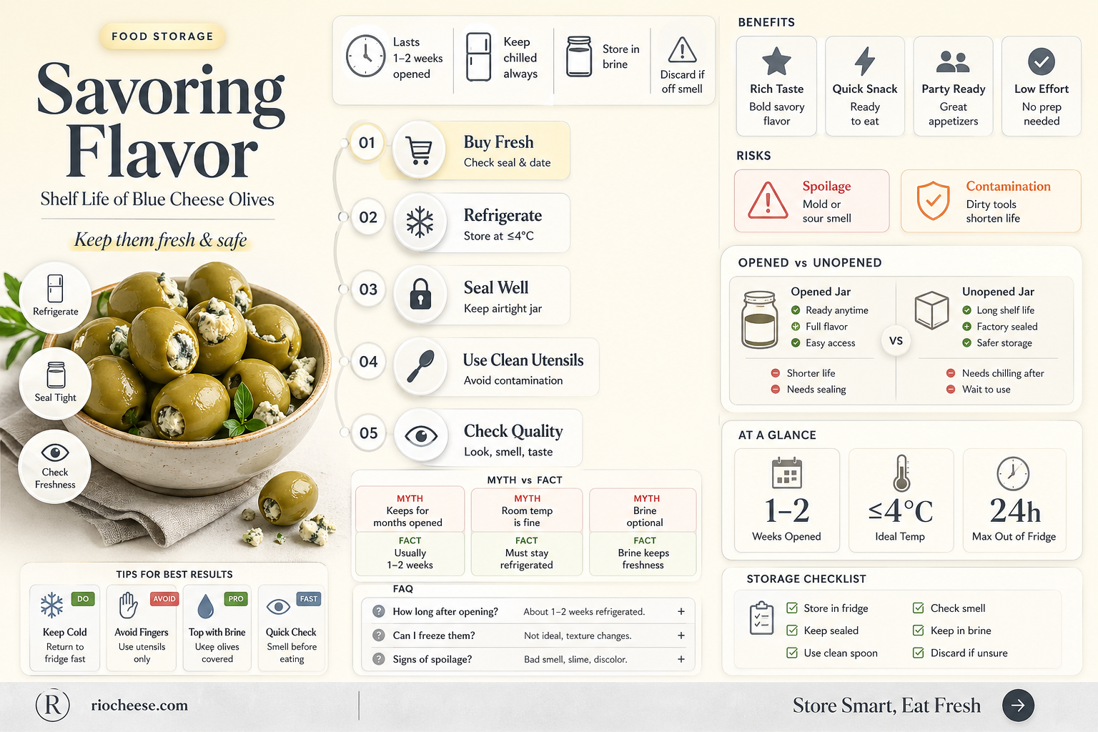 how long do blue cheese stuffed olives last