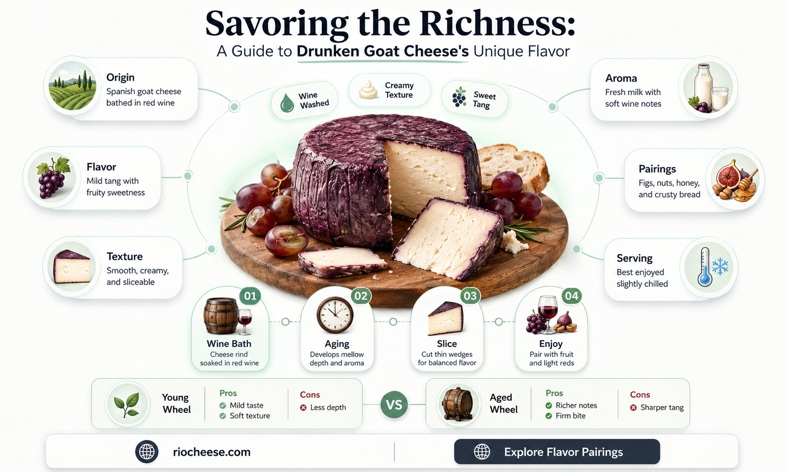 what does drunken goat cheese taste like