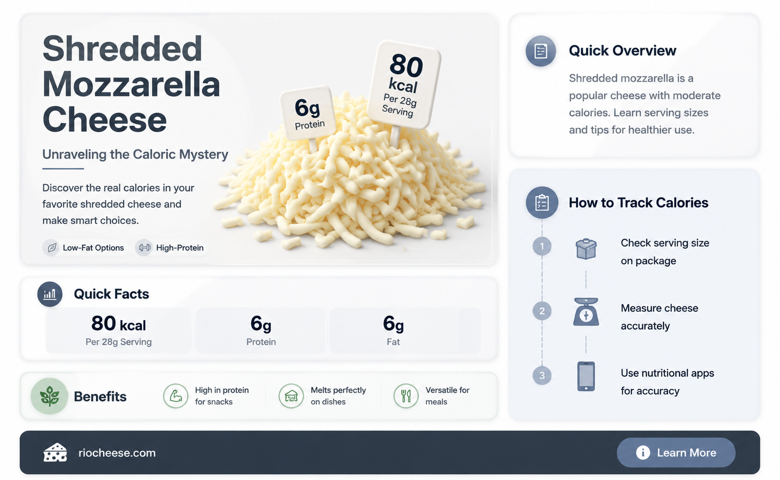 how many calories are in shredded mozzarella cheese