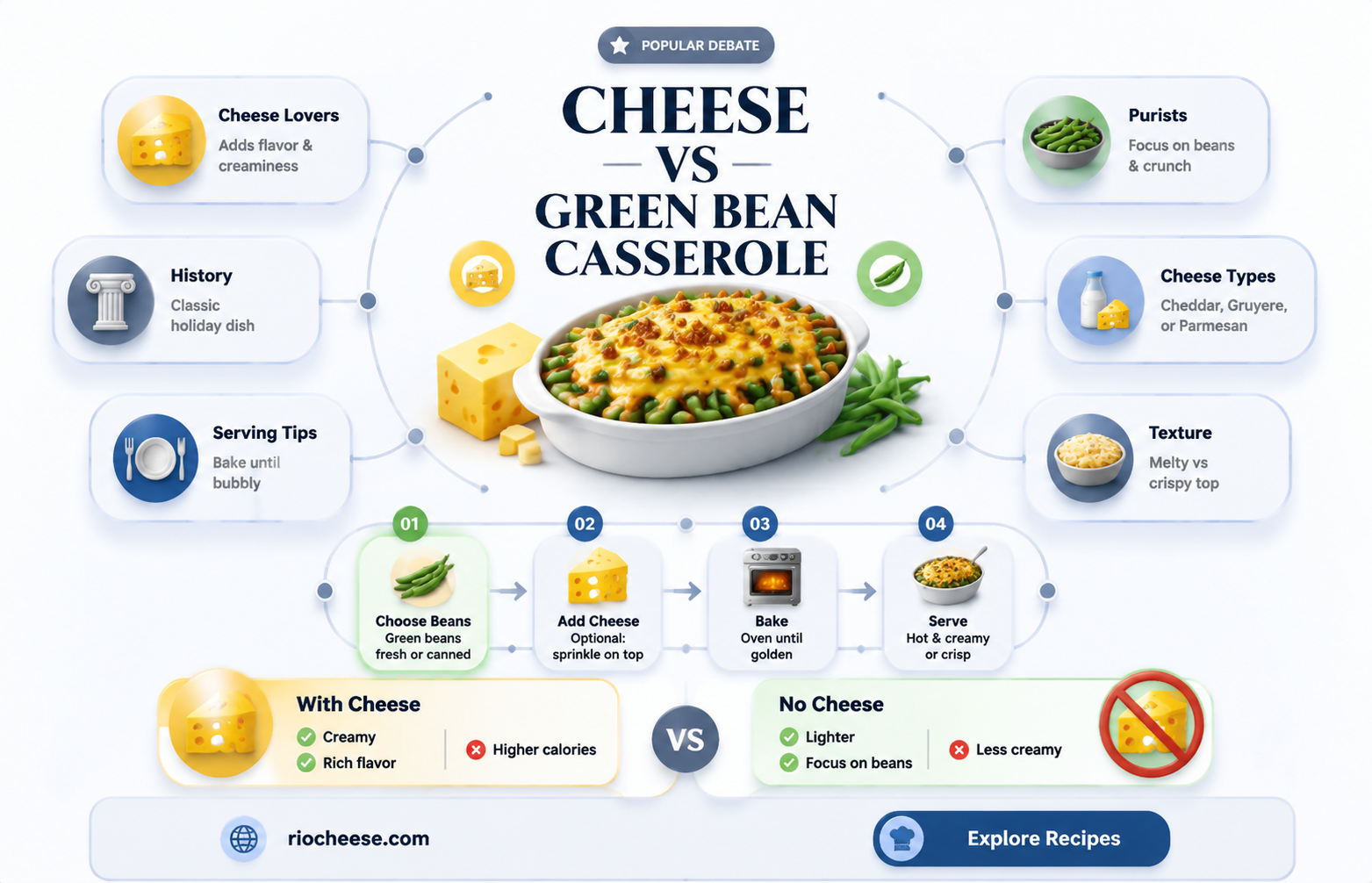 do you put cheese in green bean casserole