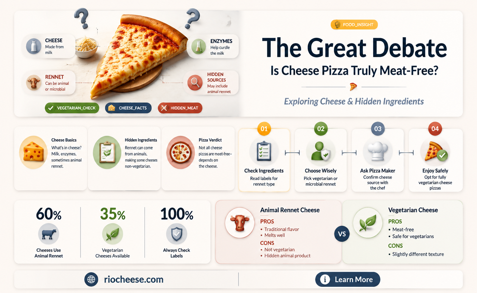 does cheese pizza have meat
