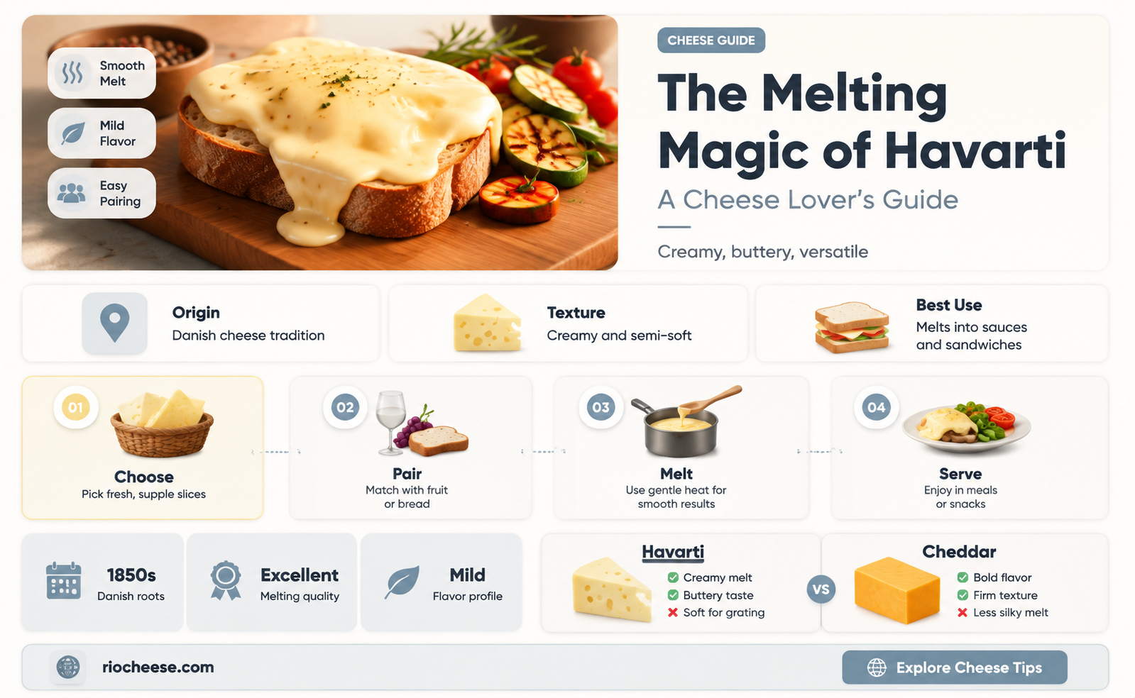 does havarti cheese melt